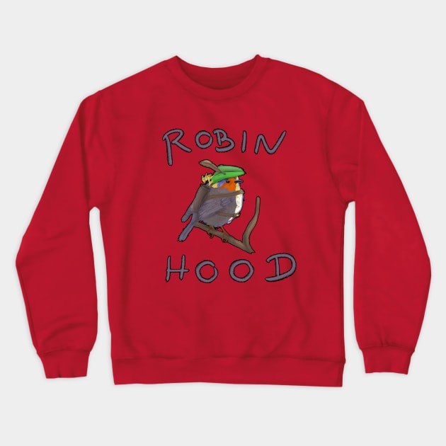 Robin Hood bird Crewneck Sweatshirt by vixfx